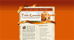 Desktop Screenshot of pridekennels.net