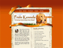 Tablet Screenshot of pridekennels.net